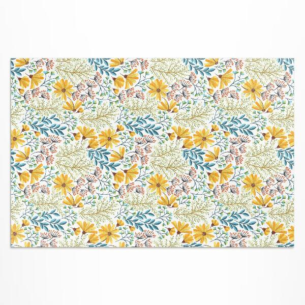 Teppich pvc Wiesenblumenmuster