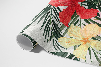 Vinyl teppich läufer Tropische Monstera-Blätter Und -Blüten