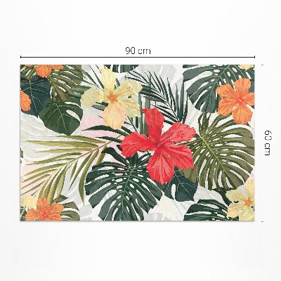 Vinyl teppich läufer Tropische Monstera-Blätter Und -Blüten