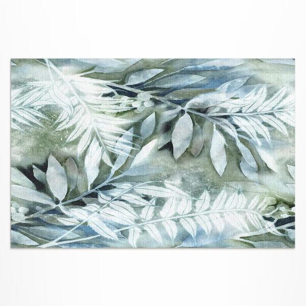 Teppich pvc Aquarell Zarte Zweige Blätter