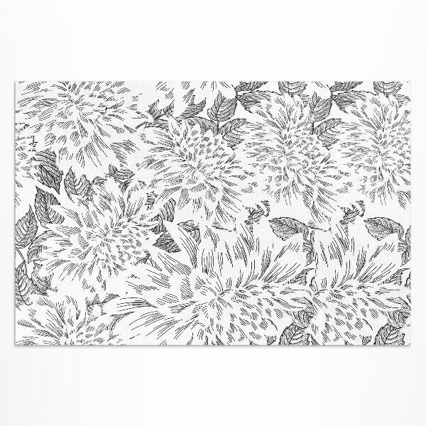 Vinyl teppich Skizze Eleganter Wiesenblumen