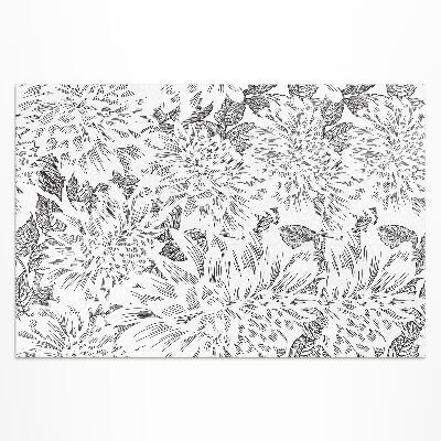Vinyl teppich Skizze Eleganter Wiesenblumen