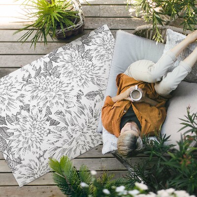 Vinyl teppich Skizze Eleganter Wiesenblumen