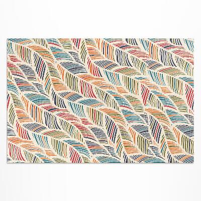 Teppich auf pvc Bunte Abstrakte Boho-Blätter