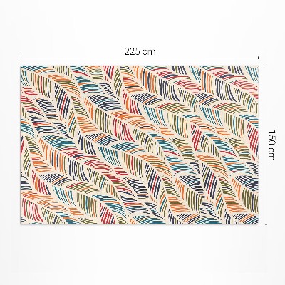 Teppich auf pvc Bunte Abstrakte Boho-Blätter
