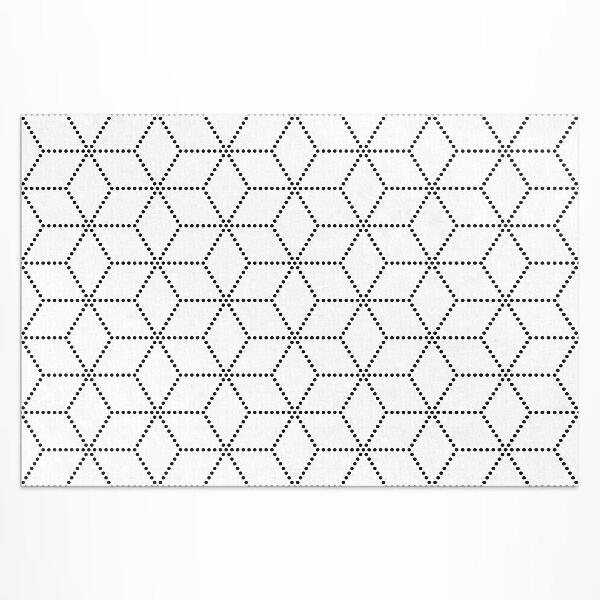 Vinyl teppich läufer Moderne Punkte 3D-Würfel
