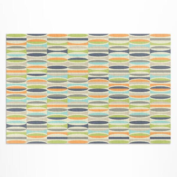 Teppich auf pvc Abstrakte Ellipse Im Retro-Stil