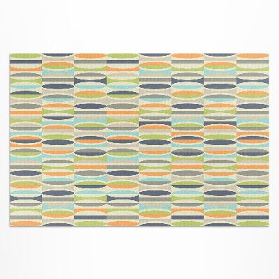 Teppich auf pvc Abstrakte Ellipse Im Retro-Stil