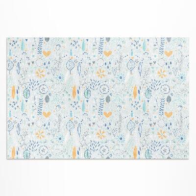 Vinyl teppich läufer Wildblumen In Pastellfarben