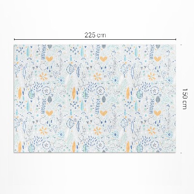 Vinyl teppich läufer Wildblumen In Pastellfarben