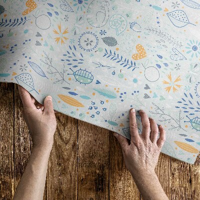 Vinyl teppich läufer Wildblumen In Pastellfarben