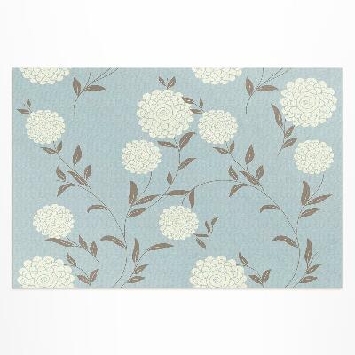 Teppich pvc Große Weiße Chrysanthemen Auf Pastellfarbenem Hintergrund