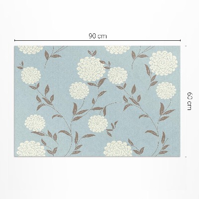 Teppich pvc Große Weiße Chrysanthemen Auf Pastellfarbenem Hintergrund