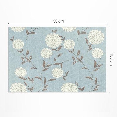 Teppich pvc Große Weiße Chrysanthemen Auf Pastellfarbenem Hintergrund