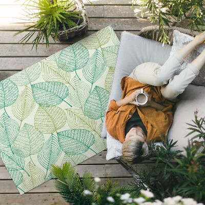 Teppich auf pvc Lineare Blattzusammensetzung Der Natur