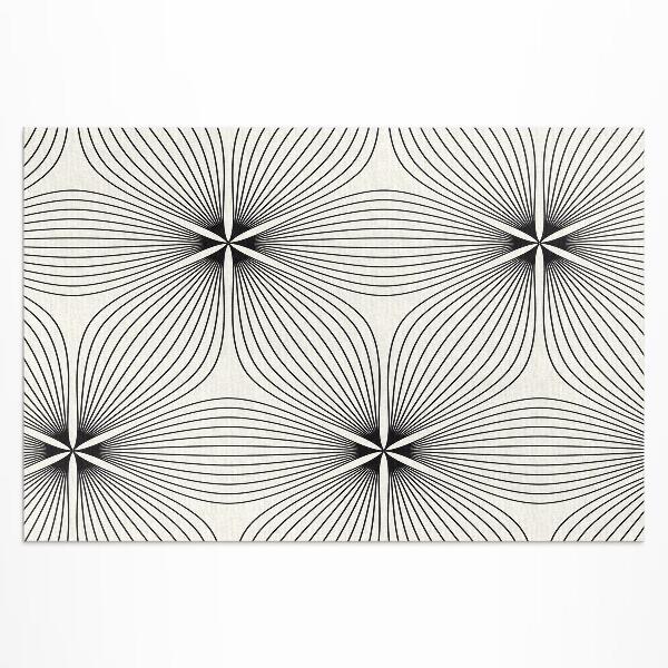 Vinyl teppich läufer Elegante Blüten Mit Dunklen Linien