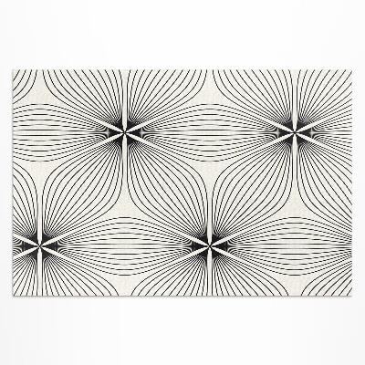 Vinyl teppich läufer Elegante Blüten Mit Dunklen Linien