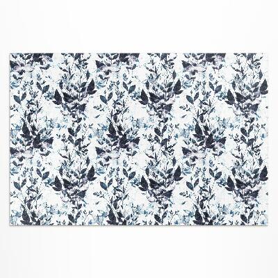 Teppich pvc Weinblätter In Indigo-Aquarell