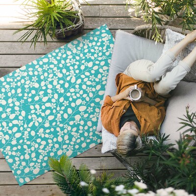 Teppich auf pvc Zusammensetzung Aus Wildblumen Und Blättern