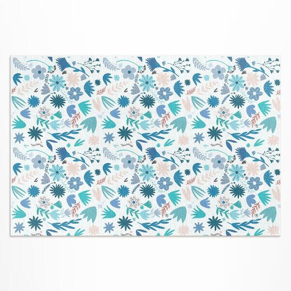 Vinyl teppich Pastellblumen Und Boho-Pflanzen