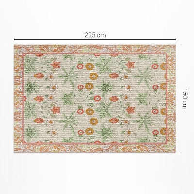 Teppich auf pvc Blumenmuster In Einem Rahmen