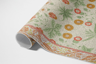 Teppich auf pvc Blumenmuster In Einem Rahmen