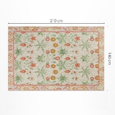 Teppich auf pvc Blumenmuster In Einem Rahmen