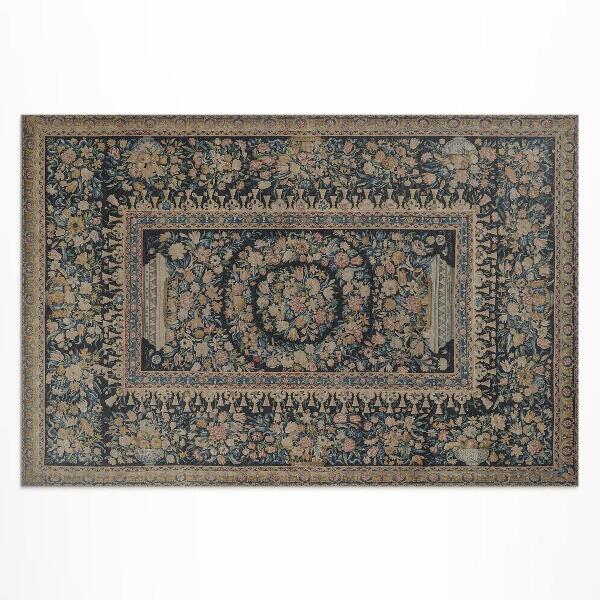 Pvc teppich Dekoratives Blumenmuster Im Alten Stil