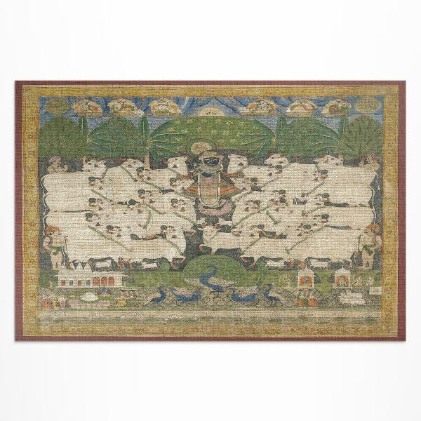 Pvc teppich Krishna-Wandteppich Mit Kühen