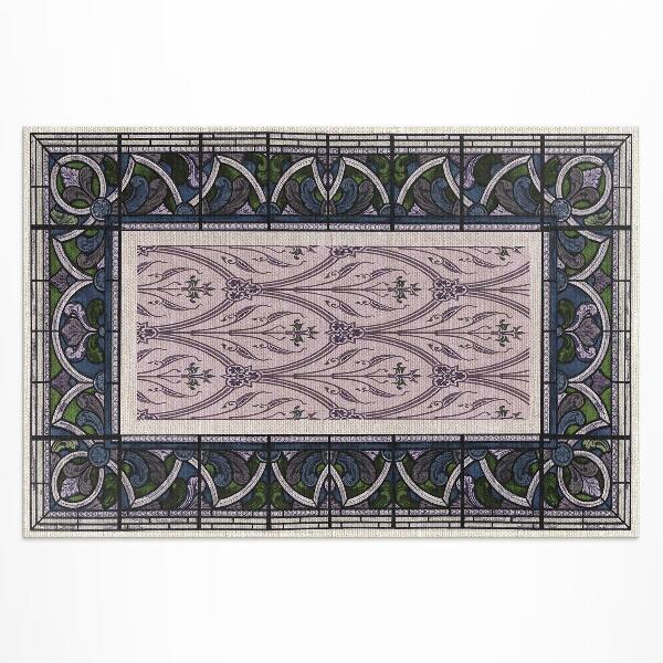 Pvc teppich Lila Gotisches Buntglas