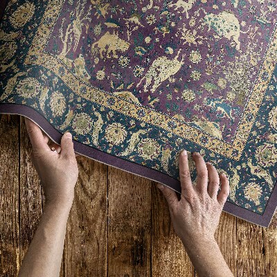 Vinyl teppich läufer Antikes Seidentier