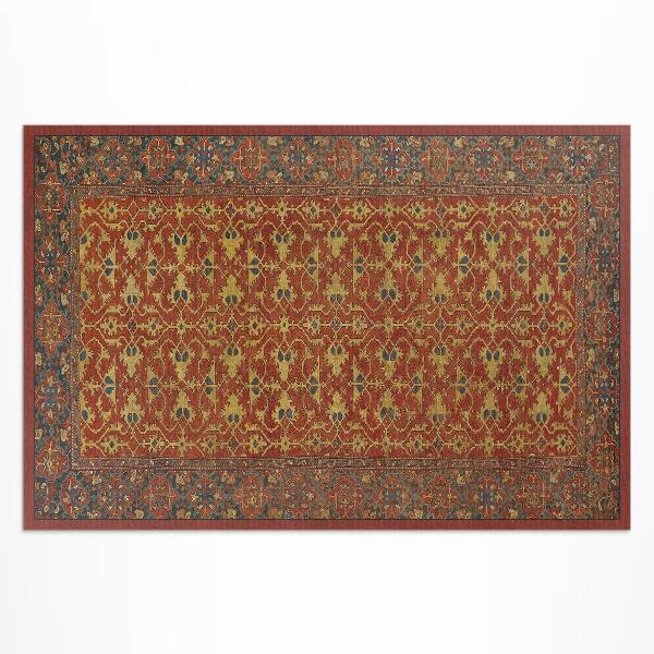 Teppich pvc Rot-Blaues Und Gelbes Retro-Muster