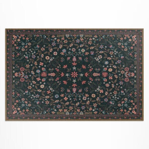 Vinyl teppich läufer Blumenmuster In Zarter Farbe