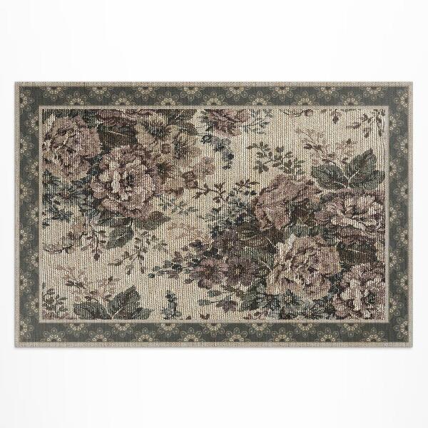Teppich pvc Illusion Aus Floralem Stoff