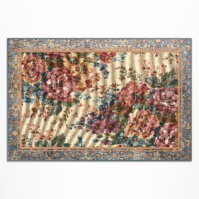 Vinyl teppich Retro Verziertes Blumenmuster