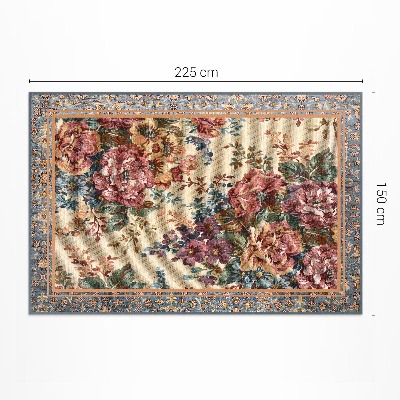 Vinyl teppich Retro Verziertes Blumenmuster