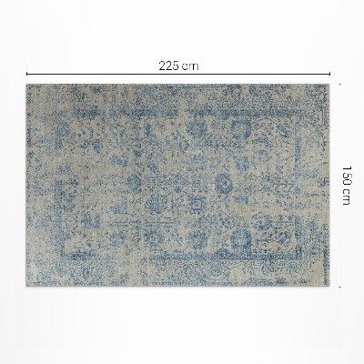Teppich pvc Verblasstes Blaues Blumenmuster