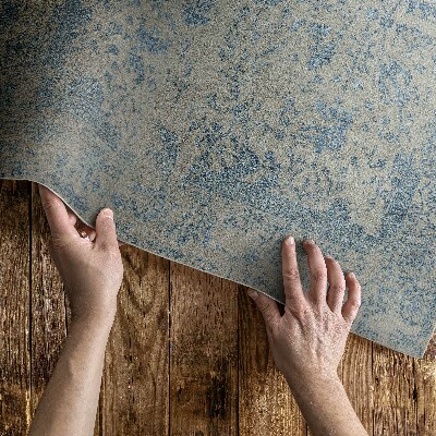 Teppich pvc Verblasstes Blaues Blumenmuster