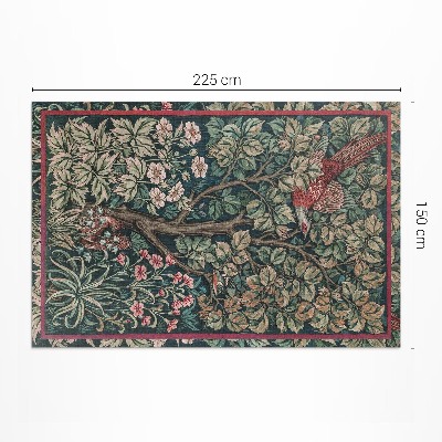 Teppich auf pvc Fasan William Morris