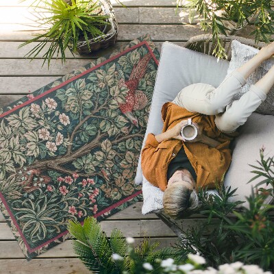 Teppich auf pvc Fasan William Morris