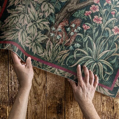 Teppich auf pvc Fasan William Morris