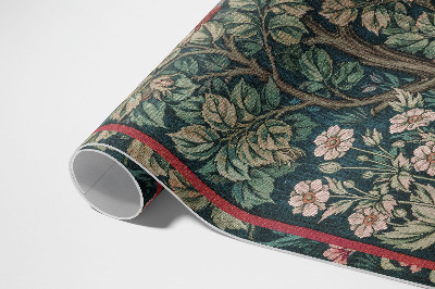Teppich auf pvc Fasan William Morris