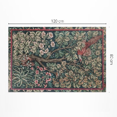 Teppich auf pvc Fasan William Morris
