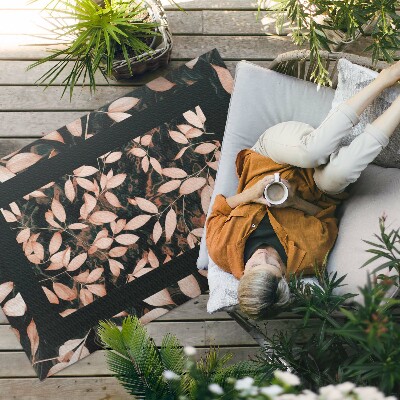 Vinyl teppich Herbstblätter Pflanzen Boho-Retro-Motiv