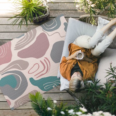 Vinyl teppich läufer Abstrakte Boho-Punkte In Pastellformen