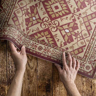 Teppich auf pvc Ornamentmuster Im Alten Vintage-Stil