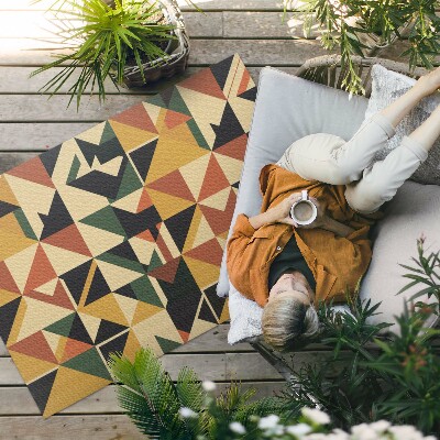 Vinyl teppich läufer Retro-Farbige Geometrische Abstraktion