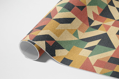 Teppich pvc Bunte Abstraktion Mit Dreiecken Und Quadraten