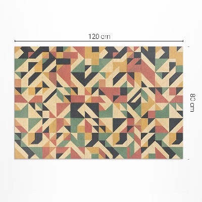 Teppich pvc Bunte Abstraktion Mit Dreiecken Und Quadraten
