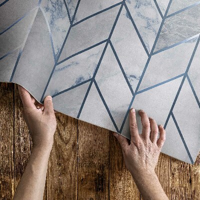 Vinyl teppich Geometrische Linien Auf Hellem Glamour-Marmor